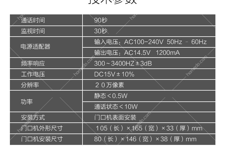 别墅可视门铃